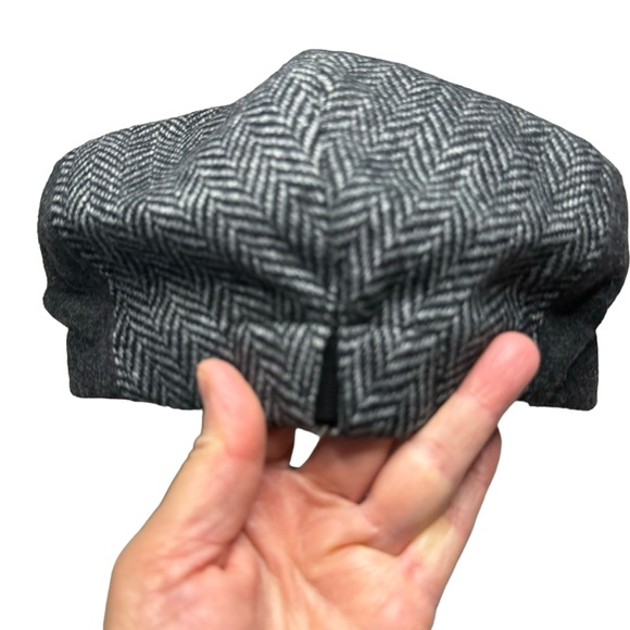 Dorfman-Pacific Vintage Herringbone Patch Newsboy Wool Blend Lined Cap Size L - Picture 4 of 8